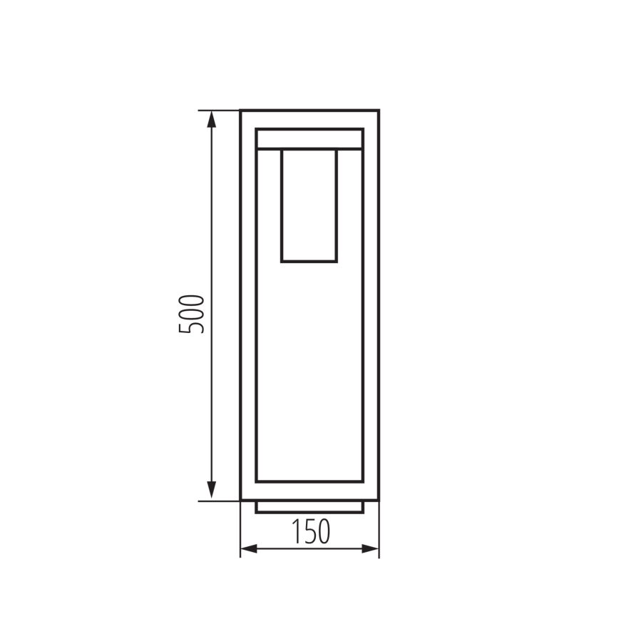 Vanjska lampa VIMO 1xE27/15W/230V 50 cm IP44 bakrena