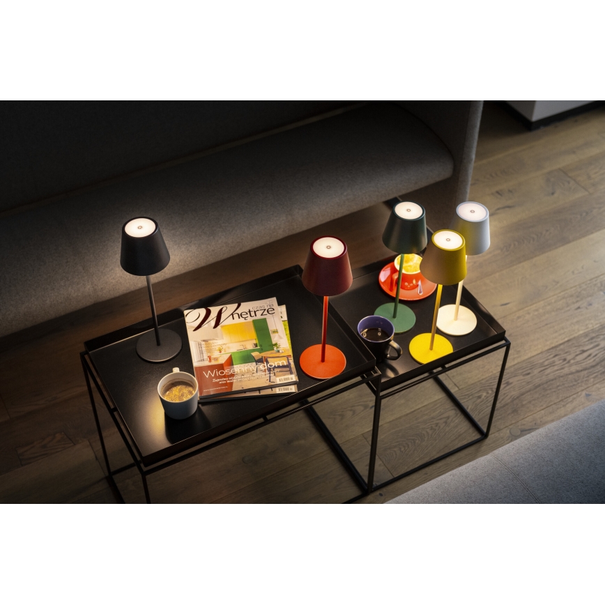 LED Prigušiva punjiva stolna lampa INITA LED/1,2W/1800 mAh IP54 crvena