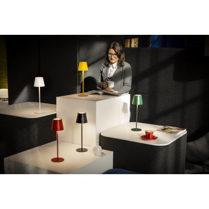 LED Prigušiva punjiva stolna lampa INITA LED/1,2W/1800 mAh IP54 crvena