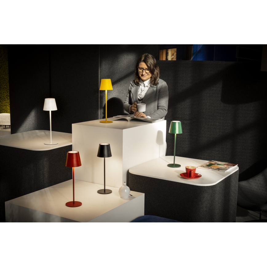 LED Prigušiva punjiva stolna lampa INITA LED/1,2W/1800 mAh IP54 crvena
