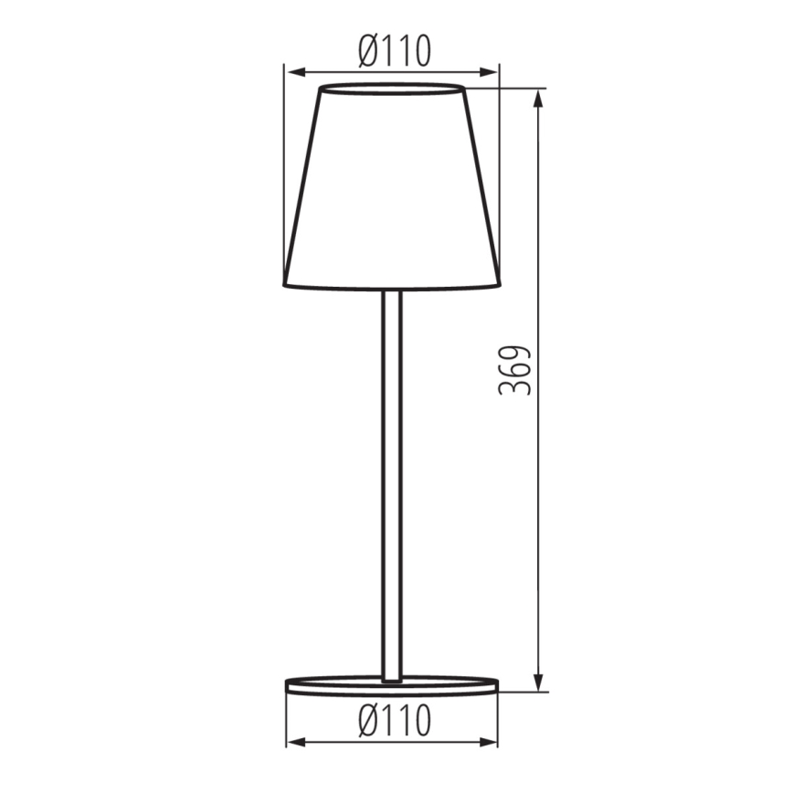 LED Prigušiva punjiva stolna lampa INITA LED/1,2W/1800 mAh IP54 crvena