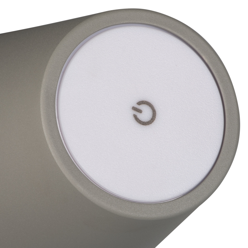 LED Prigušiva punjiva stolna lampa INITA LED/1,2W/1800 mAh IP54 siva