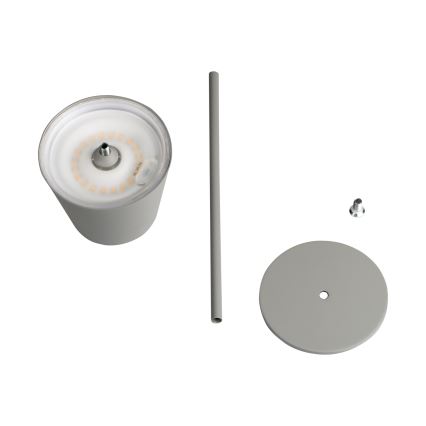 LED Prigušiva punjiva stolna lampa INITA LED/1,2W/1800 mAh IP54 siva