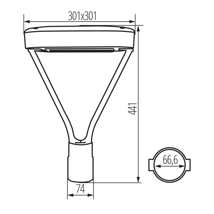 LED Ulična svjetiljka PARCOLI LED/30/40/50W/230V 3000/4000/6500K IP66 siva