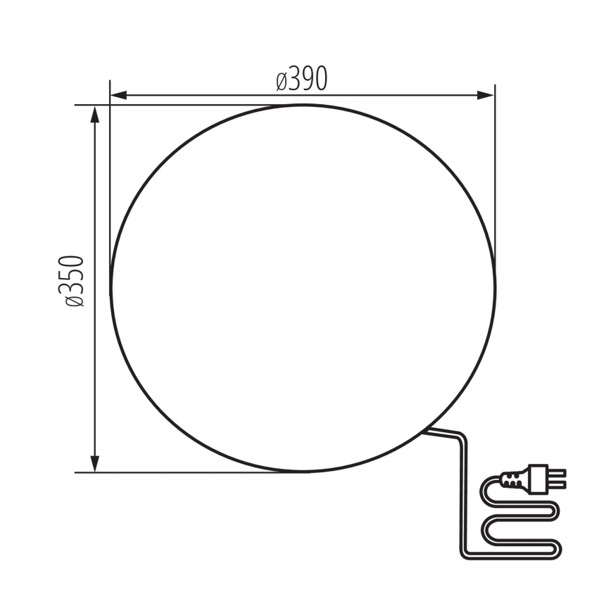 Vanjska lampa STONO 1xE27/25W/230V pr. 39 cm IP65
