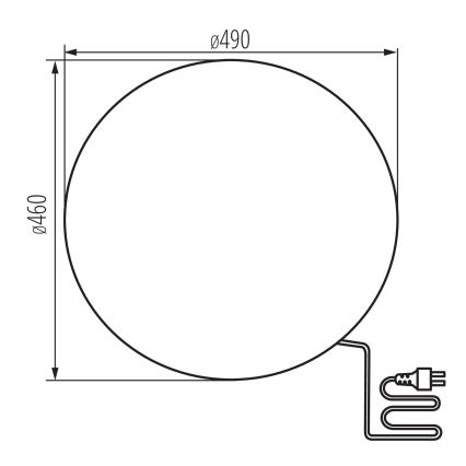 Vanjska lampa STONO 1xE27/25W/230V pr. 49 cm IP65