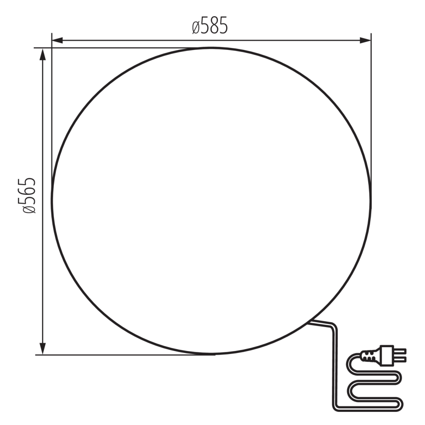 Vanjska lampa STONO 1xE27/25W/230V pr. 58,5 cm IP65