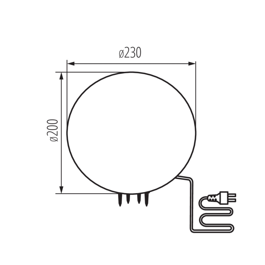 Vanjska svjetiljka STONO 1xE27/15W/230V Ø 23 cm IP65