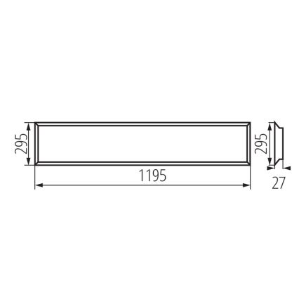 LED Ugradbeni panel BLINGO LED/34W/230V 120x30 cm UGR&lt;16