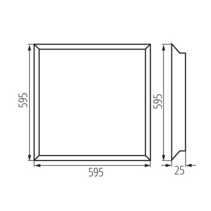 LED Ugradbeni panel BLINGO LED/38W/230V 60x60 cm