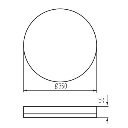 LED Radna stropna svjetiljka IPER LED/35W/230V IK10 IP65 okrugli bijela