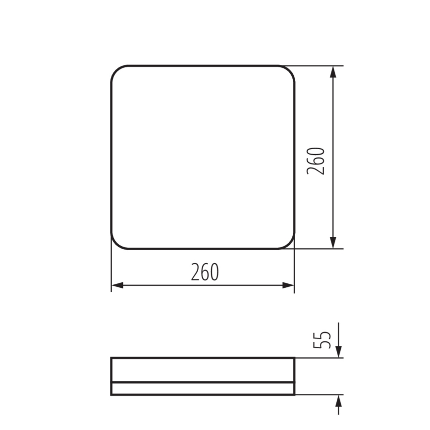 LED Radna stropna svjetiljka IPER LED/26W/230V IK10 IP65 uglast bijela