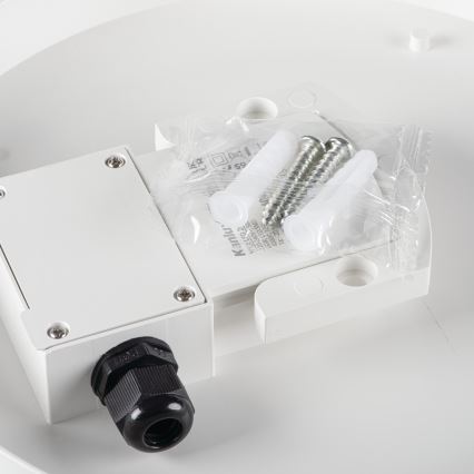 LED Radna stropna svjetiljka sa senzorom pokreta IPER LED/19W/230V IK10 IP65 okrugli bijela