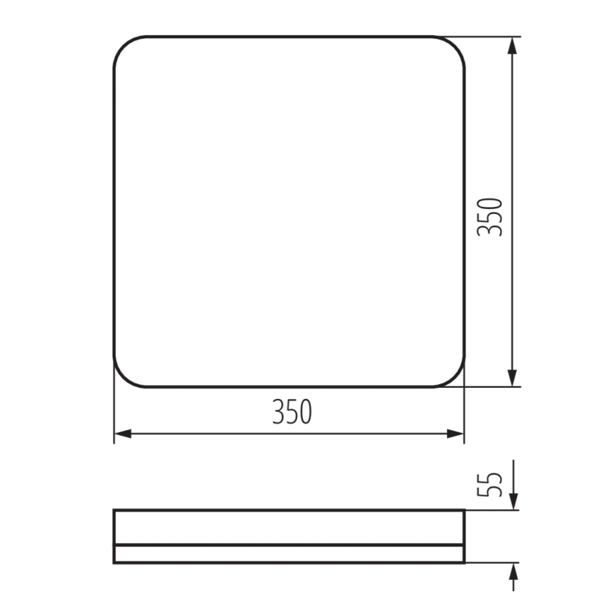 LED Radna stropna svjetiljka sa senzorom pokreta IPER LED/35W/230V IK10 IP65 uglast bijela