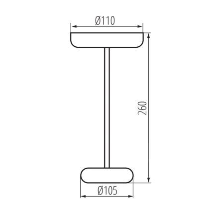 Kanlux 37310 - LED Prigušiva punjiva lampa FLUXY LED/1,7W/1800 mAh IP44 bijela