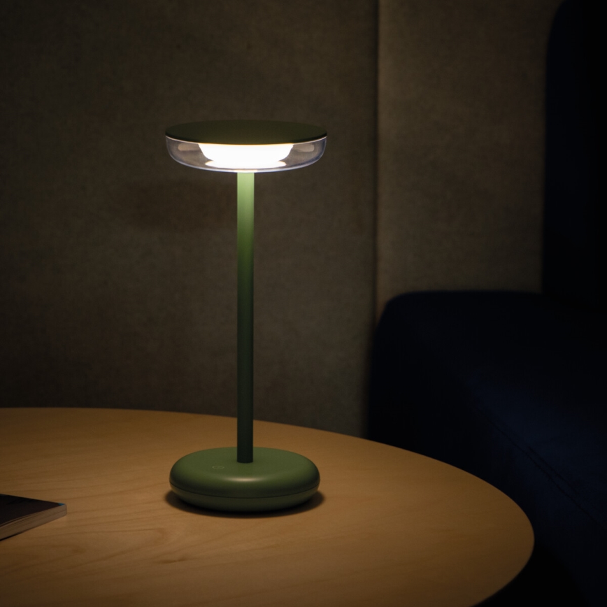 LED svjetiljka s mogućnošću prigušivanja, punjiva FLUXY LED/1,7W/1800 mAh IP44 zelena