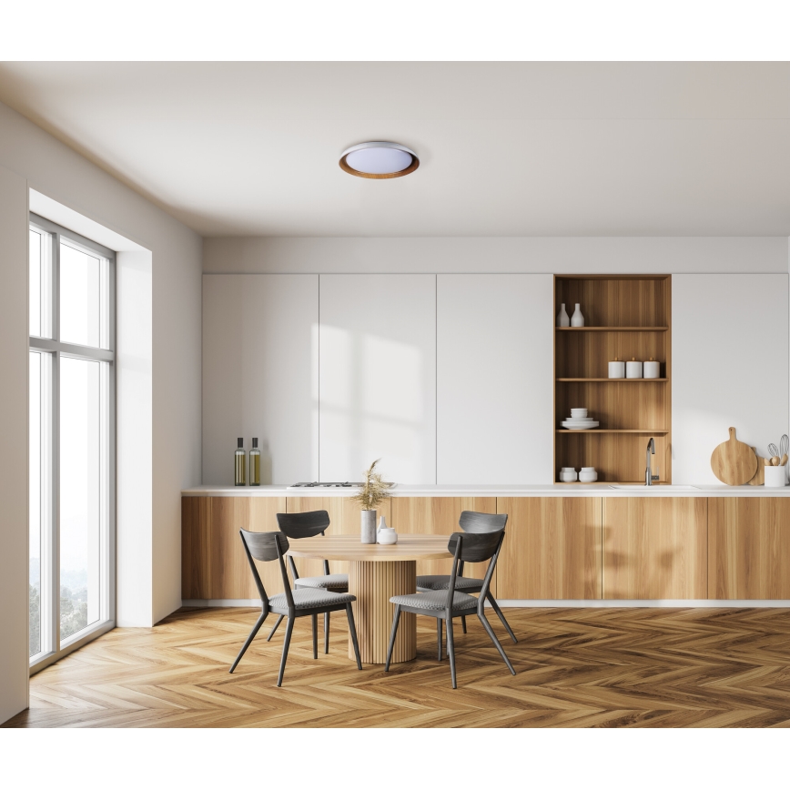LED Stropna svjetiljka NIFU LED/17,8W/230V pr. 43 cm bijela/smeđa