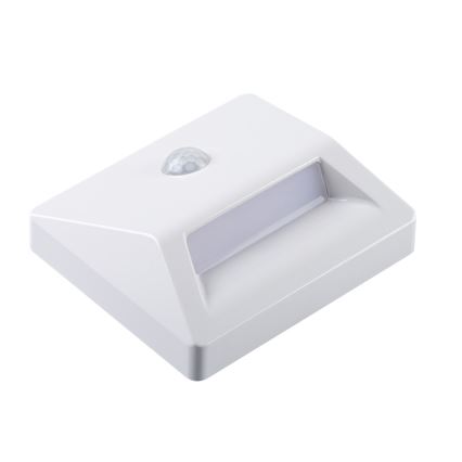 Ugradna LED svjetiljka sa senzorom pokreta i sumraka IRS LED/0,3W/3xAAA IP54 bijela