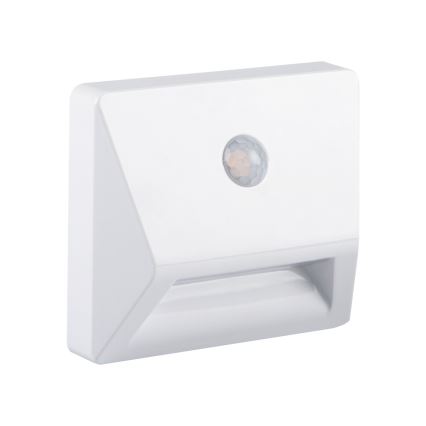 Ugradna LED svjetiljka sa senzorom pokreta i sumraka IRS LED/0,3W/3xAAA IP54 bijela