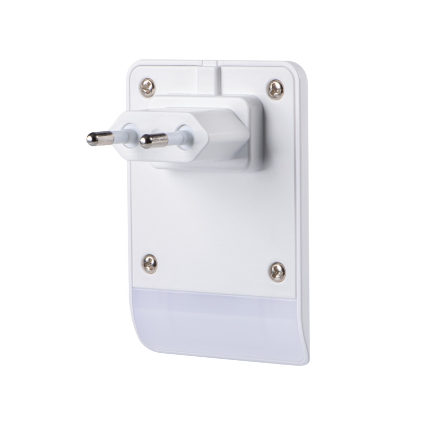 Kanlux 37394 - LED orijentacijsko svjetlo s sumrak senzorom za utičnicu ORISA LED/0,28W/230V bijela