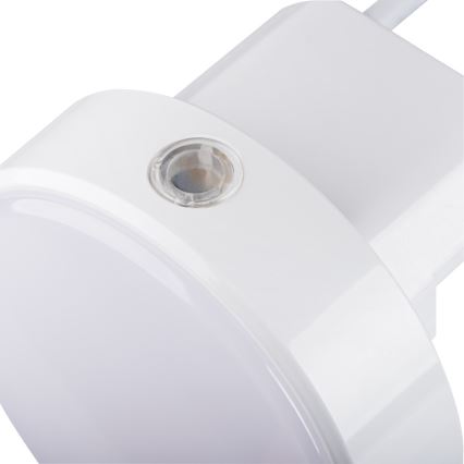 Kanlux 37396 - LED Prigušiva orijentacijska svjetiljka sa senzorom za dan/noć za utičnicu ULOV LED/0,5W/230V bijela