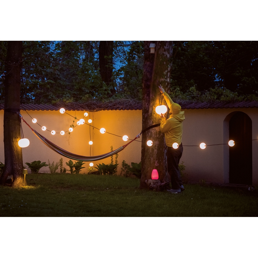 LED Prigušiva vanjska punjiva viseća svjetiljka STONO LED/1W/3000 mAh IP54