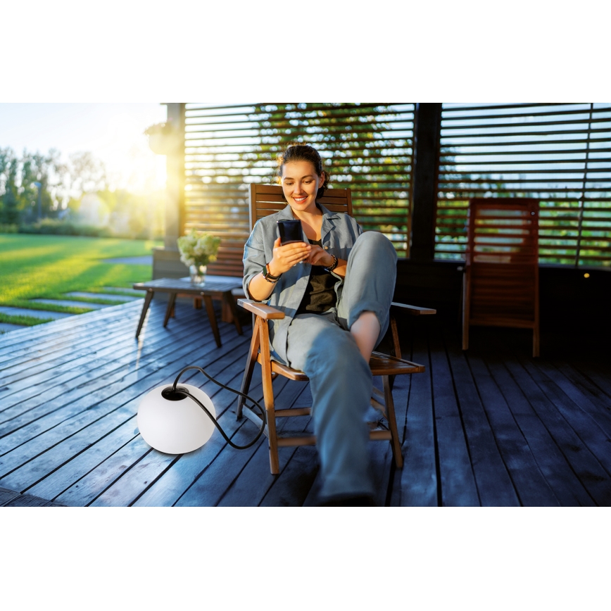 LED Prigušiva vanjska punjiva viseća svjetiljka STONO LED/1W/3000 mAh IP54