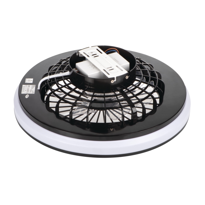 LED Prigušiva stropna svjetiljka s ventilatorom PLAVE LED/48W/230V 3000/4000/6500K + daljinski upravljač