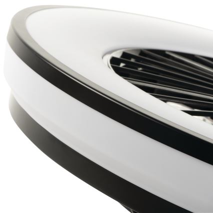 LED Prigušiva stropna svjetiljka s ventilatorom PLAVE LED/48W/230V 3000/4000/6500K + daljinski upravljač
