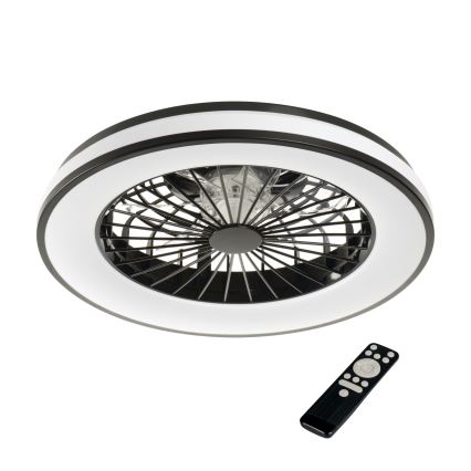 LED RGBW Prigušiva stropna svjetiljka s ventilatorom PLAVE LED/48W/230V 3000/4000/6500K + daljinski upravljač