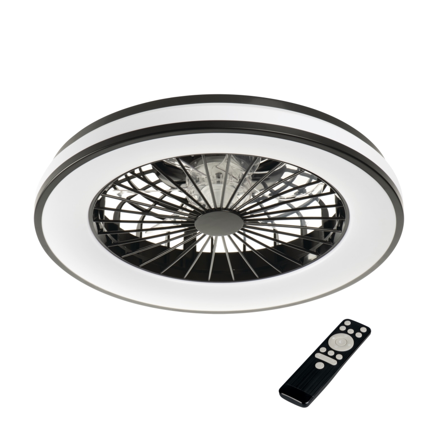 LED RGBW Prigušiva stropna svjetiljka s ventilatorom PLAVE LED/48W/230V 3000/4000/6500K + daljinski upravljač