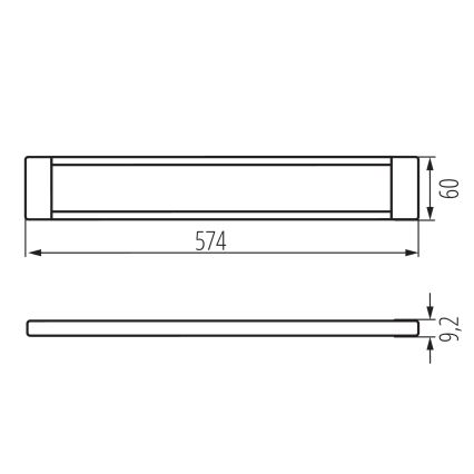 LED Prigušiva rasvjeta za namještaj DAXA LED/9W/24V 3000/4000/5500K