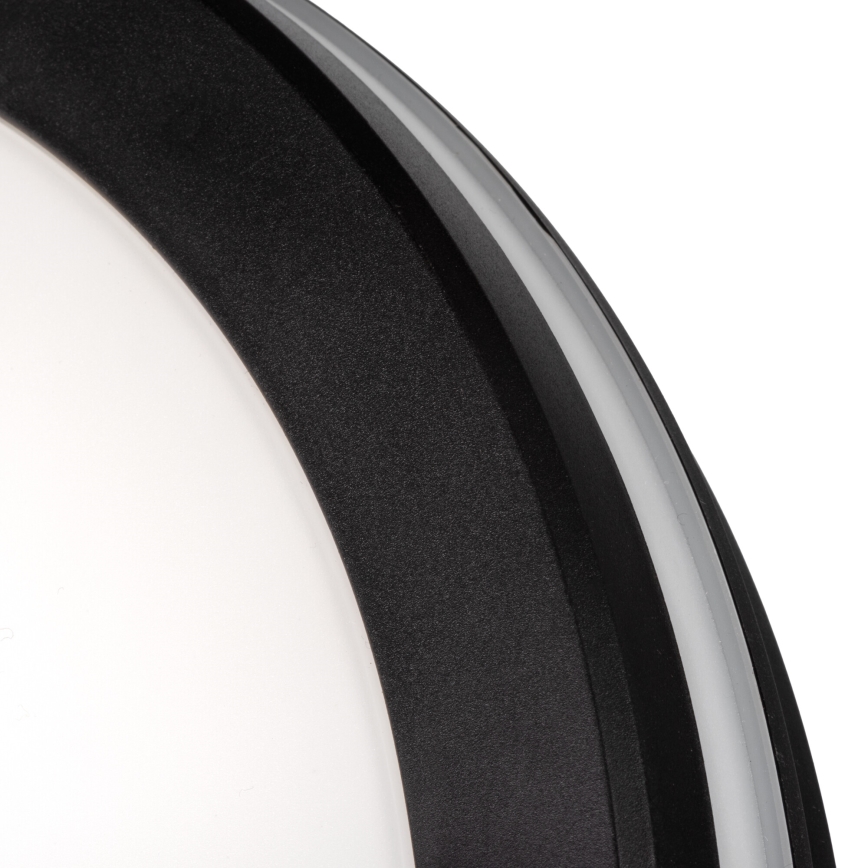 LED Vanjsko stropno svjetlo BENO E LED/12W/230V 3000/4000/6500K promjer 20 cm IP65 crna