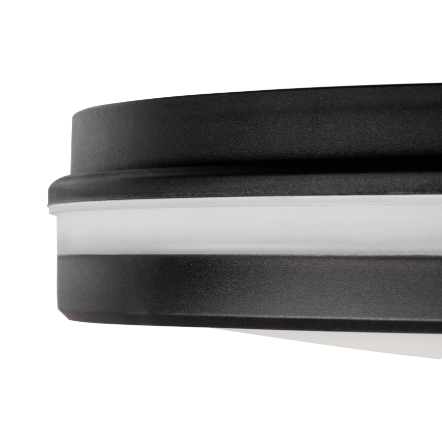 LED Vanjsko stropno svjetlo BENO E LED/12W/230V 3000/4000/6500K promjer 20 cm IP65 crna