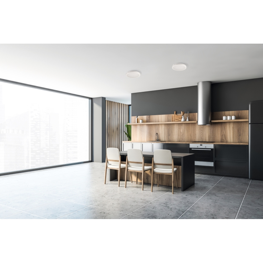LED Vanjska stropna svjetiljka BENO ECO LED/20W/230V 3000/4000/6500K pr. 20 cm IP65 bijela