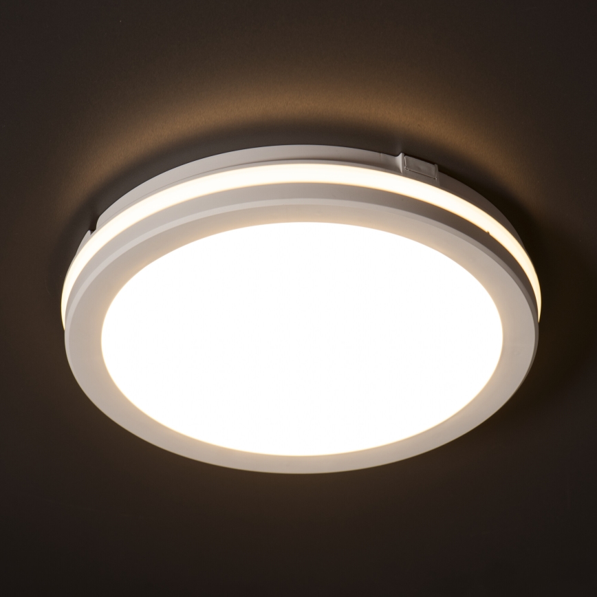 LED Vanjska stropna svjetiljka BENO ECO LED/20W/230V 3000/4000/6500K pr. 20 cm IP65 bijela