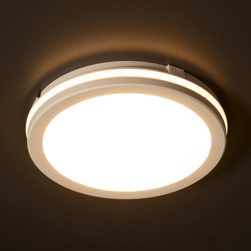 LED Vanjska stropna svjetiljka BENO ECO LED/20W/230V 3000/4000/6500K pr. 20 cm IP65 bijela