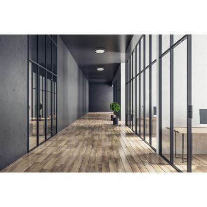 LED Vanjska stropna svjetiljka BENO ECO LED/20W/230V 3000/4000/6500K pr. 20 cm IP65 crna