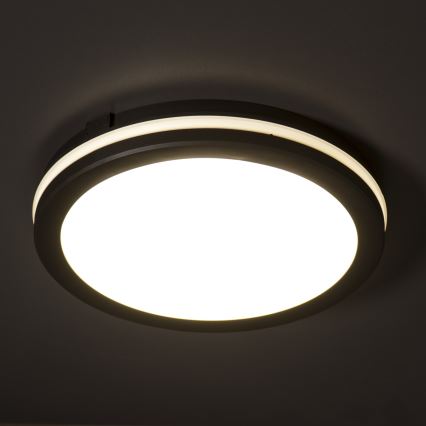 LED Vanjsko stropno svjetlo BENO E LED/20W/230V 3000/4000/6500K promjer 20 cm IP65 crna