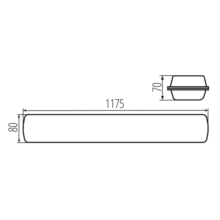 LED Radna svjetlosna cijev MAH MAX LED/18W/230V 4000K IP65 crna
