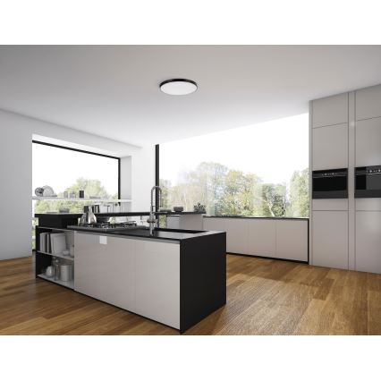 LED Prigušiva stropna svjetiljka PLAFON LED/20W/230V 3000-6500K Wi-Fi crna