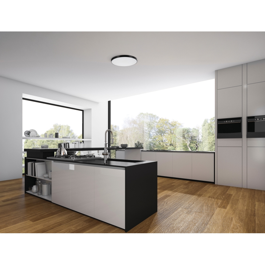 LED Prigušiva stropna svjetiljka PLAFON LED/20W/230V 3000-6500K Wi-Fi crna