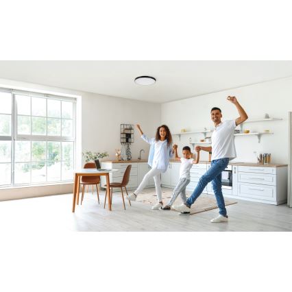 LED Prigušiva stropna svjetiljka PLAFON LED/20W/230V 3000-6500K Wi-Fi crna
