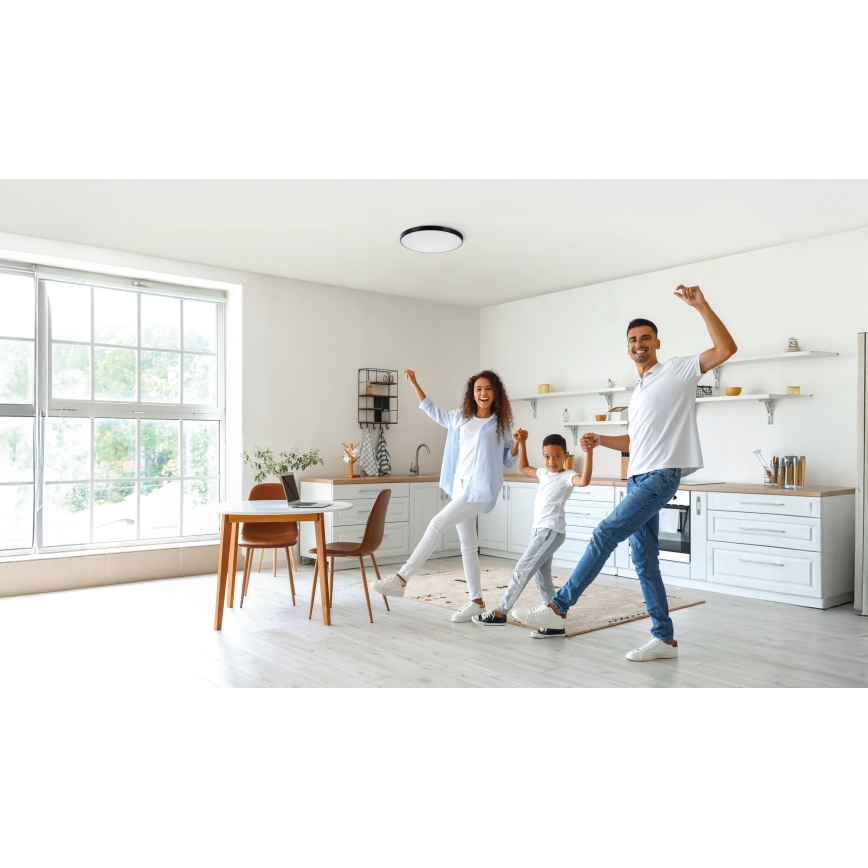 LED Prigušiva stropna svjetiljka PLAFON LED/20W/230V 3000-6500K Wi-Fi crna