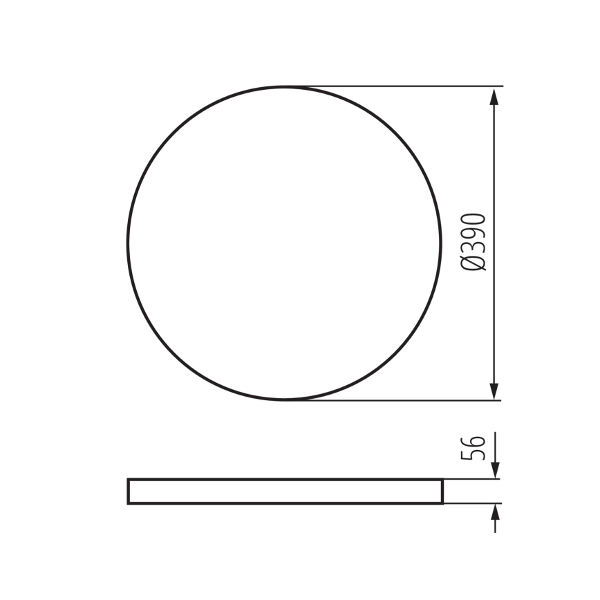 LED Prigušiva stropna svjetiljka PLAFON LED/20W/230V 3000-6500K Wi-Fi crna