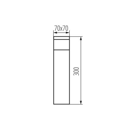Vanjska lampa DASTEN 1xG9/11W/230V 30 cm IP44 crna