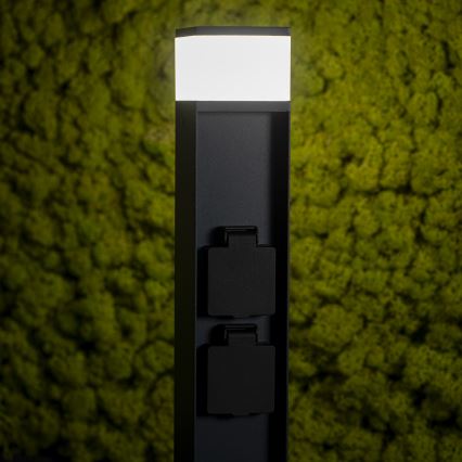 Vanjska lampa s 2 utičnice DASTEN 1xG9/11W/230V 30 cm IP44 crna
