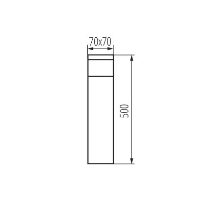 Vanjska lampa DASTEN 1xG9/11W/230V 50 cm IP44 crna
