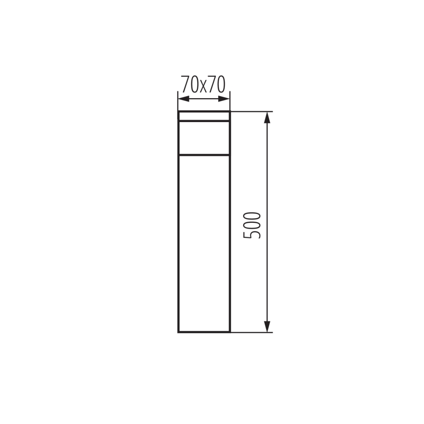 Vanjska lampa DASTEN 1xG9/11W/230V 50 cm IP44 crna