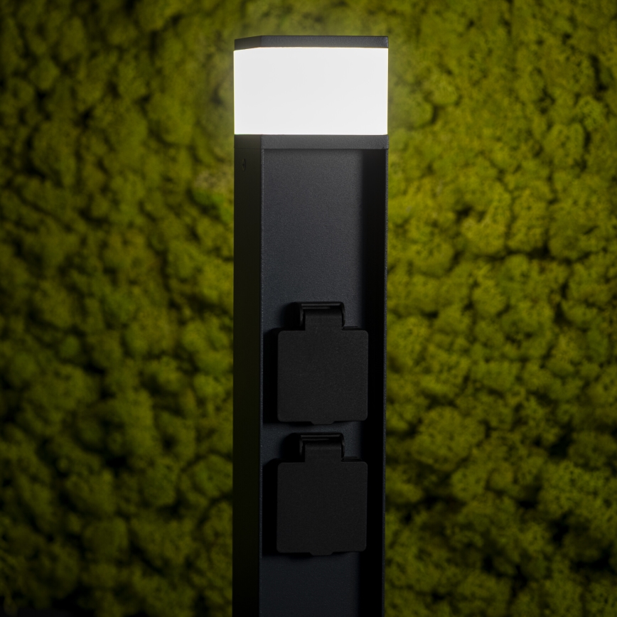 Vanjska lampa s 2 utičnice DASTEN 1xG9/11W/230V 50 cm IP44 crna